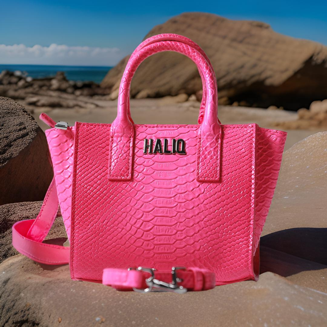 Pre-Sale Haliq Pink Python Tote